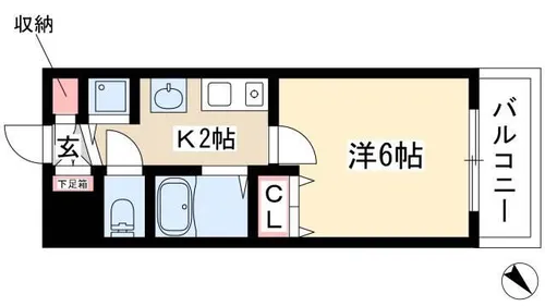 プレサンス鶴舞駅前ブリリアント【9階】の間取り