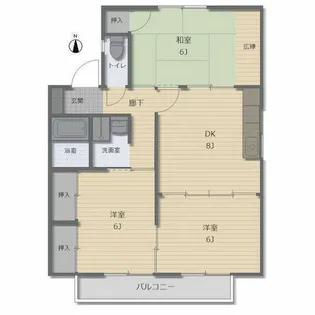 ライブタウン【202号室】の間取り