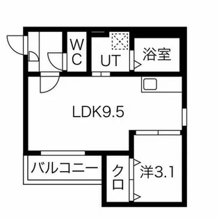 Crecia浄心【303号室】の間取り