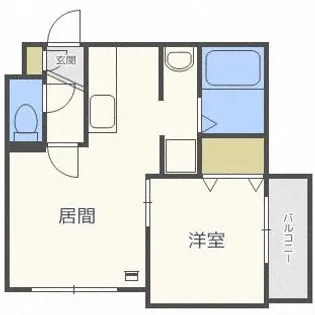 グランディール南郷13【401号室】の間取り