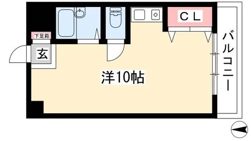 ドミール今池【803号室】の間取り