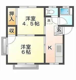 コーポ松山【2号室】の間取り