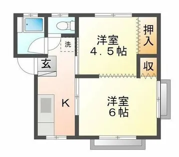 コーポ松山【1号室】の間取り