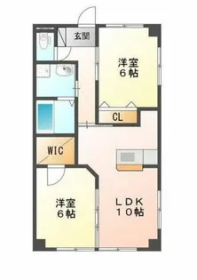 ブロードタウン神野 B【2階】の間取り