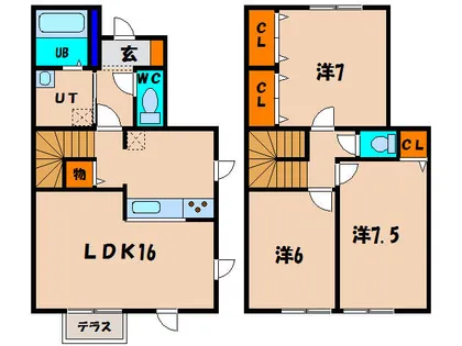 リビングタウン石川C棟【1階】の間取り