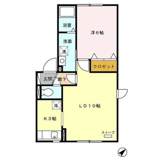 セジュールECO【101号室】の間取り