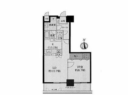グランエステート丸の内【4階】の間取り