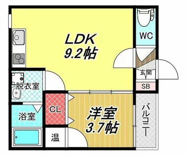 REPOS長瀬【1階】の間取り