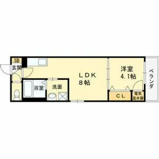 REPOS長瀬【1階】の間取り