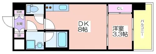 スプランディッドあびこ駅前DUE【10階】の間取り