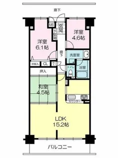 姫路甲丘アーバンコンフォート【405号室】の間取り