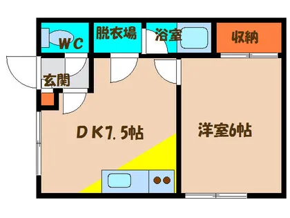 ハイブローム富岡【I号室】の間取り