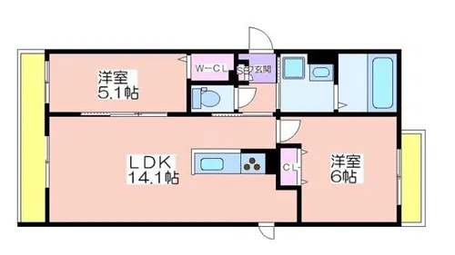 (仮)エスポアレジデンス【2階】の間取り