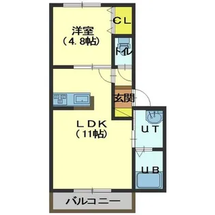 ル・ソレイユ柏木【304号室】の間取り