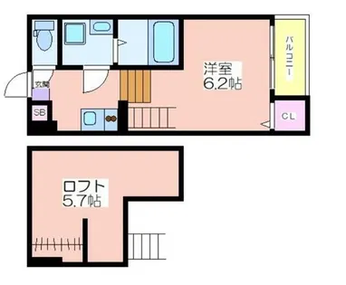 ハーモニーテラス清水丘【1階】の間取り