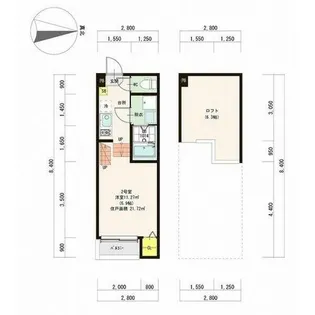 ハーモニーテラス平安通Ⅱ【1階】の間取り