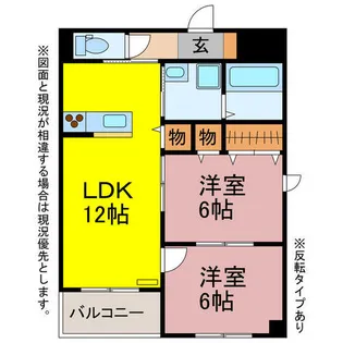 メゾンユマニテ【601号室】の間取り