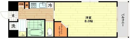 ミラージュパレス新梅田Rio【8階】の間取り