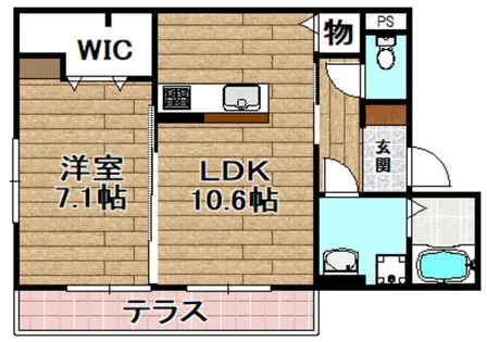 Citrine【102号室】の間取り