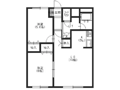 ピュアパレス川原【202号室】の間取り