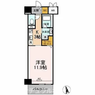 ベルオレイル【9階】の間取り