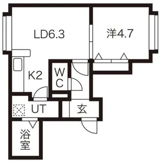 クラージュ24【203号室】の間取り