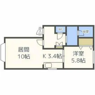 ひまわりはうす【102号室】の間取り