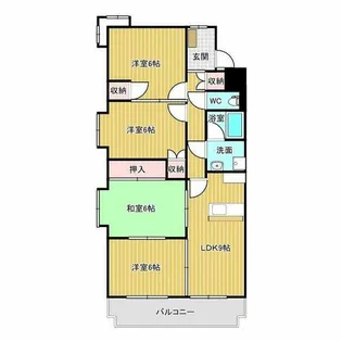 パームスプリングス【508号室】の間取り