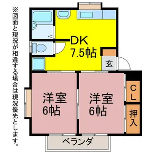 愛知県豊橋市大岩町字北田【アパート】の間取り