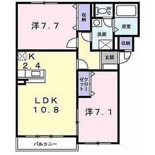 ジェルメ海岸町【103号室】の間取り