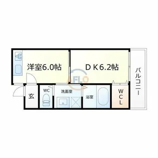 STABLE SHOJIHIGASHI (ステーブル小路東)【203号室】の間取り