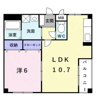 レーゲンボーゲン大美野【2階】の間取り