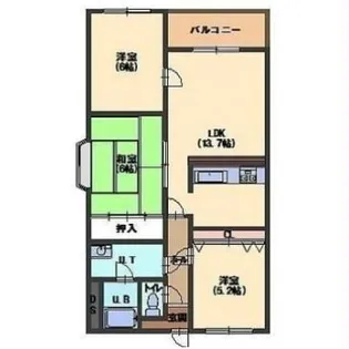 コーポ美原Ⅰ【15号室】の間取り