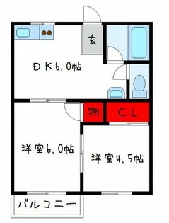 常盤ハイツ【2階】の間取り