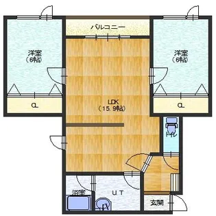 ダジュール【302号室】の間取り