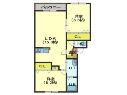 ル・シャルールレジェⅡ【103号室】の間取り