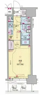 プレサンス大国町ラヴェニール【14階】の間取り