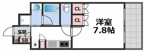 アーバネックス心斎橋【9階】の間取り