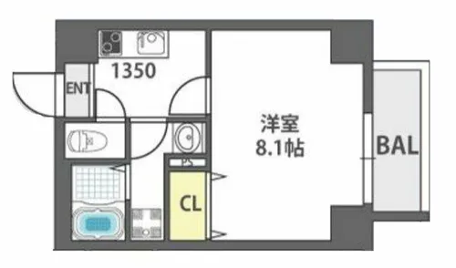 ETC天神橋【5階】の間取り