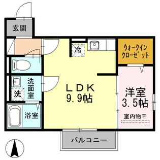 ラ ジュネス下曽根【1階】の間取り