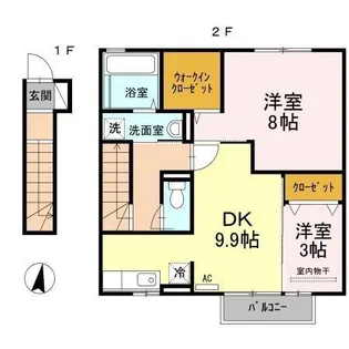 エスペランサ中曽根【2階】の間取り