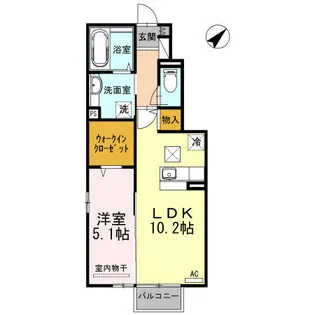 クラポンテMⅡ【1階】の間取り
