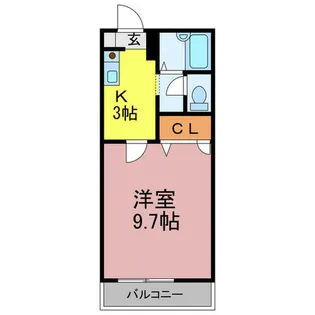 サンマツモトA【1階】の間取り