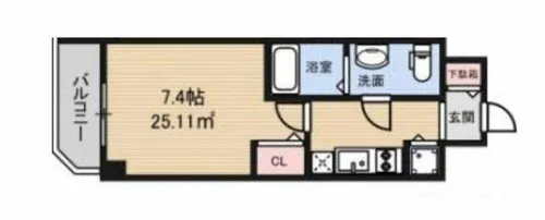 S-RESIDENCE北浜【8階】の間取り