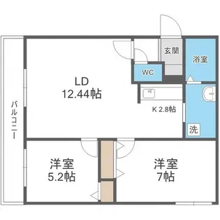 KOKOMO北13条【2階】の間取り