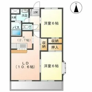 グランディール羽根【3階】の間取り
