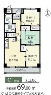 グレース21(堺市)【2階】の間取り