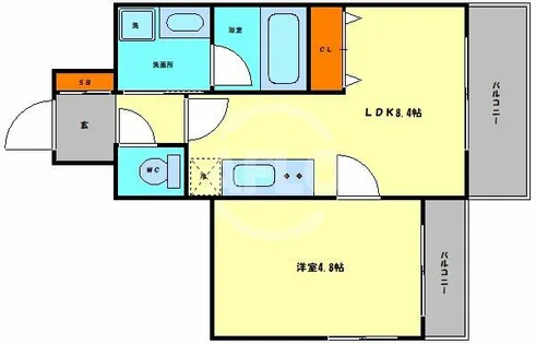プレジオ都島【2階】の間取り