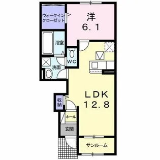 パイン ヌーボー 西脇 Ⅱ【1階】の間取り