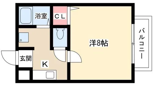 パセオ貴船【103号室】の間取り